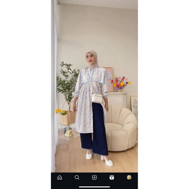 preloved Dreamy Midi Dres Haidee & Orlin Blue