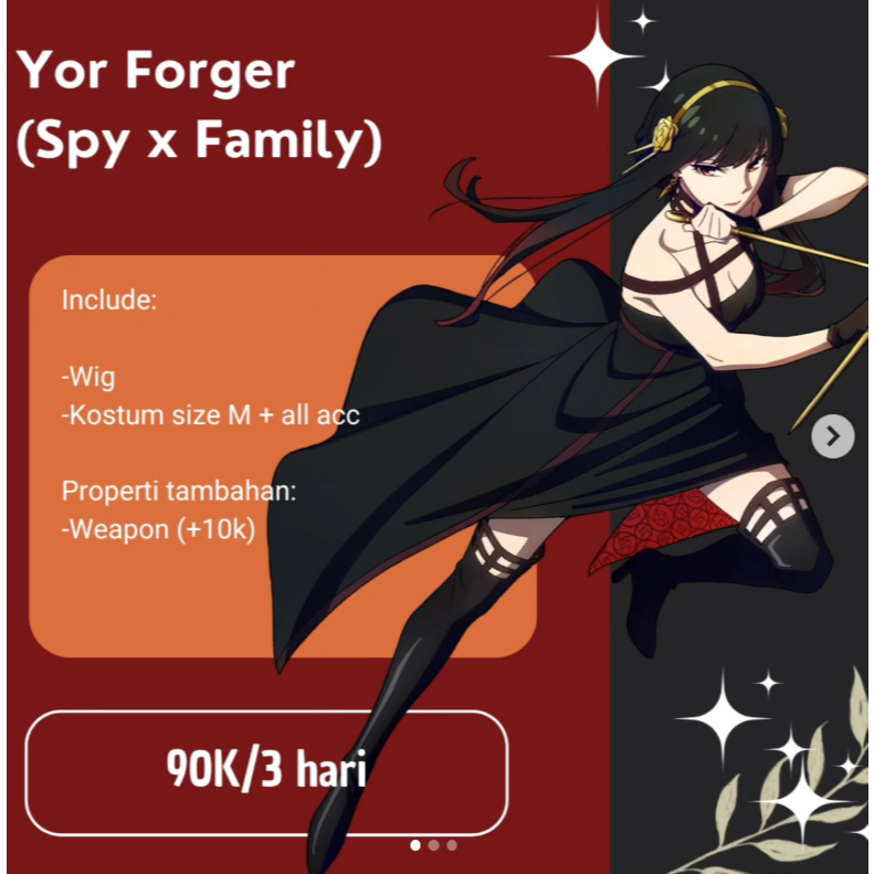 Rental Cosplay Yor Forger (Spy x Family) HazukiRen Rentcos