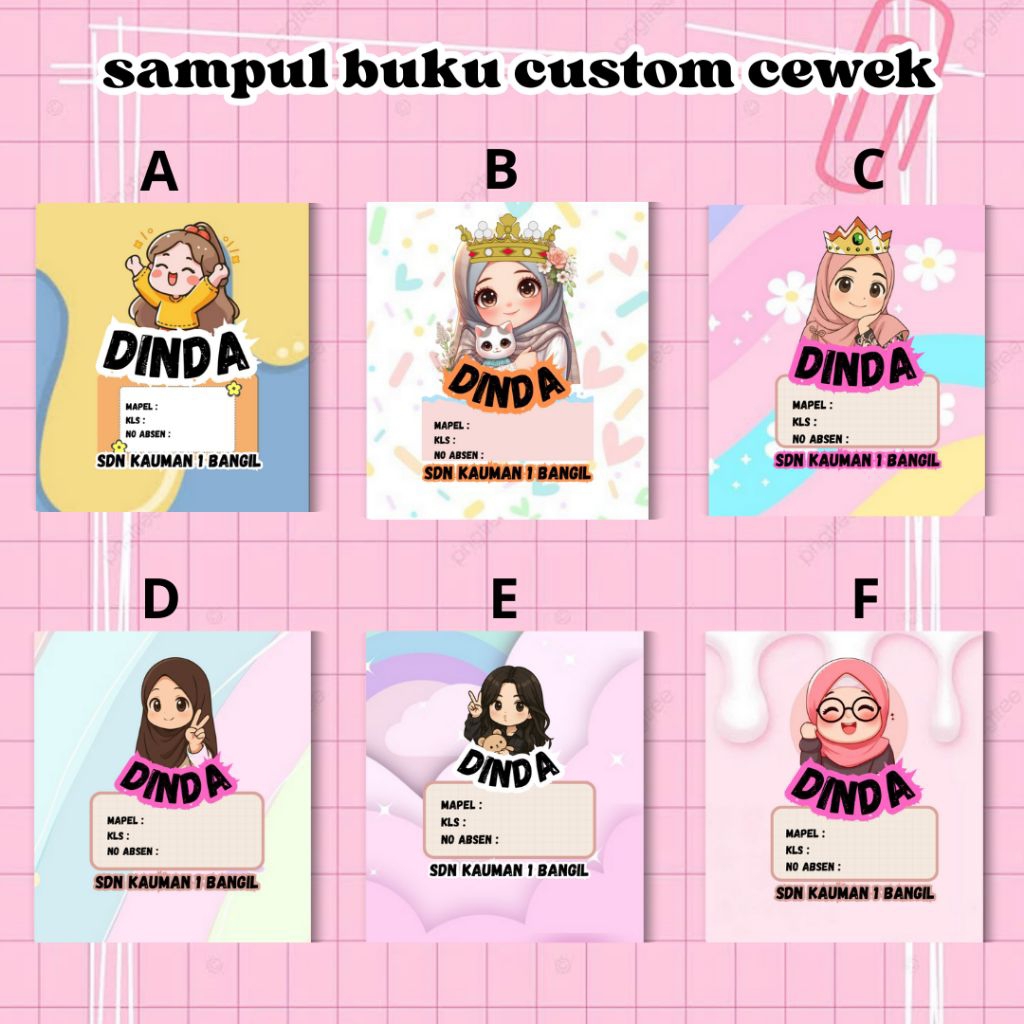

NEW!!! sampul buku request nama anak dan sekolahan