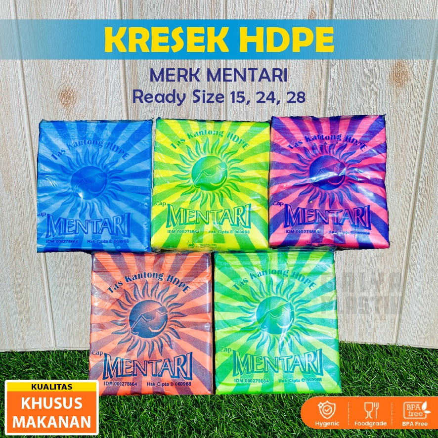 [ MENTARI ] Kresek HDPE Warna Warni | Kantong Kresek Warna | Pembungkus Makanan