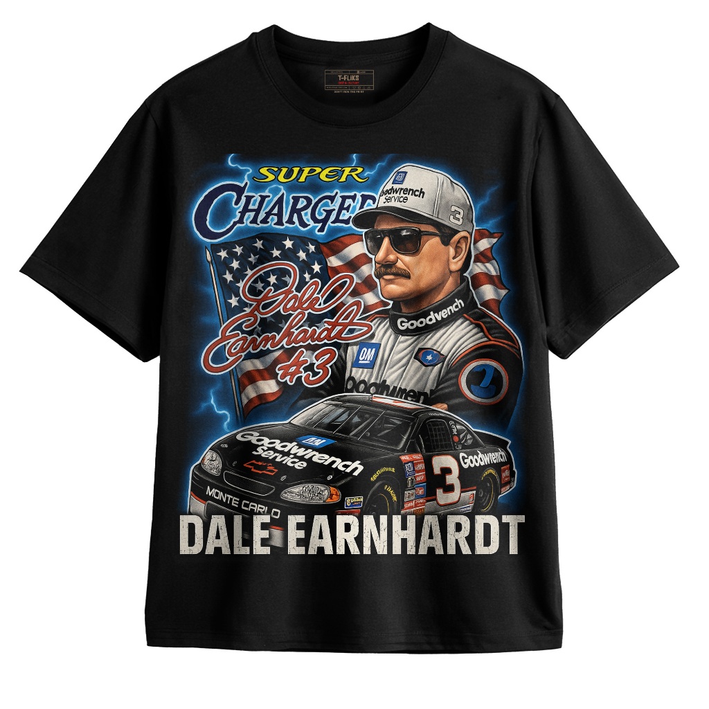 Original NASCAR DALE EARNHART KAOS SPORT TSHIRT OVERSIZE UNISEX HITAM - TFLIKS Unisex Tee