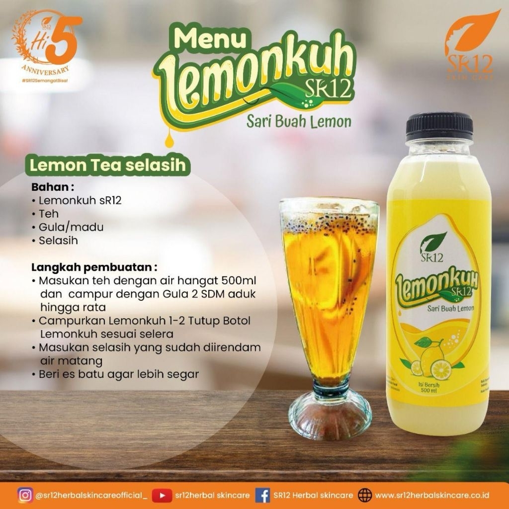 

HERBAL LEMONKUH SR12,SARI BUAH LEMON 500ML