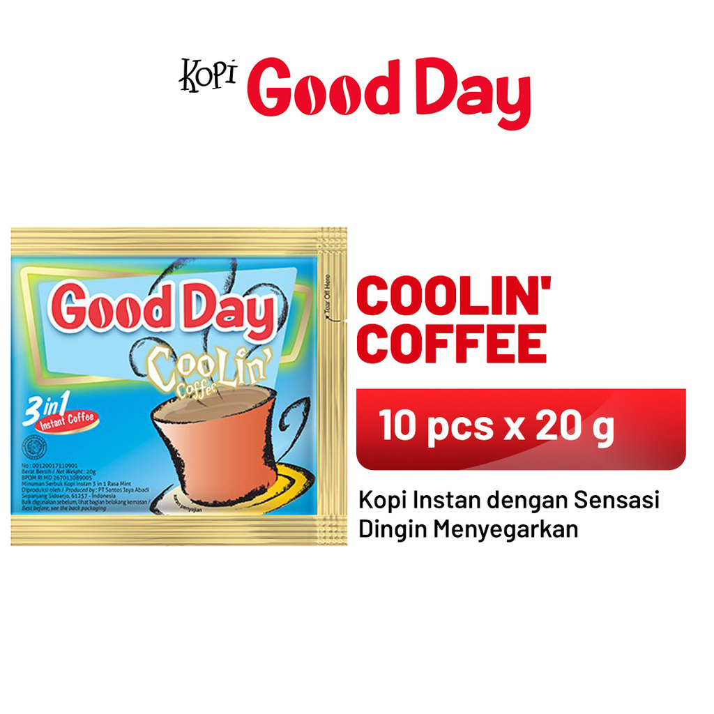 

[oddsolshop] pekanbaru/Good Day Coolin Coffee 3in1 Instant 10 PCS 20GR Kopi Instan Sajian Dingin