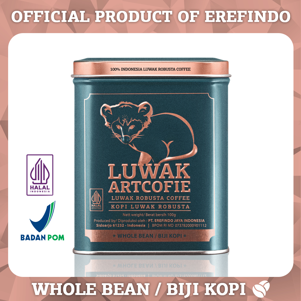 

Artcofie Kopi Luwak Robusta Tin Box Biji 100g