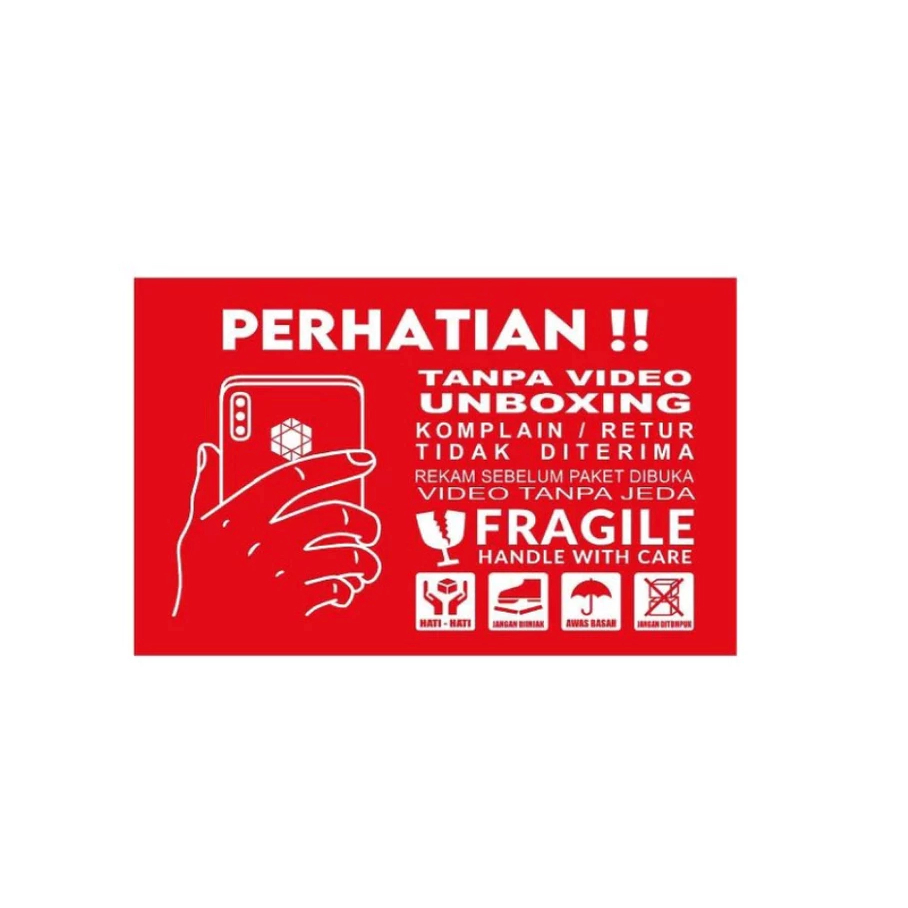 

STIKER UNBOXING MERAH GEN2 VIDEO UNBOXING CAMERA2 STICKER LABEL PAPUA UNBOXING ENGLISH LABEL RESI THIS SIDE UP WLBEEX