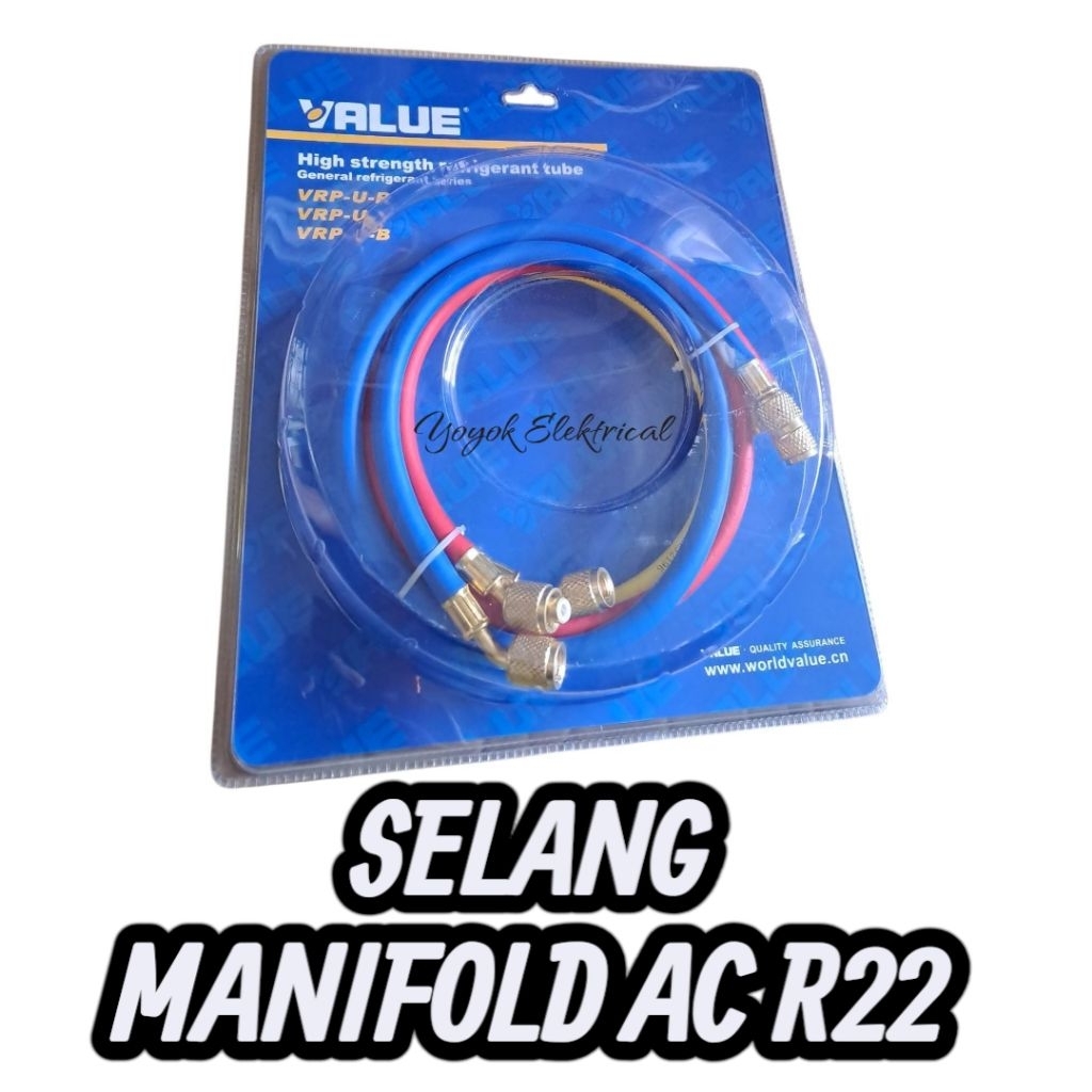 SELANG MANIFOLD AC Value R22 R32 R410 | SELANG PENGISIAN FREON AC | SELANG AC