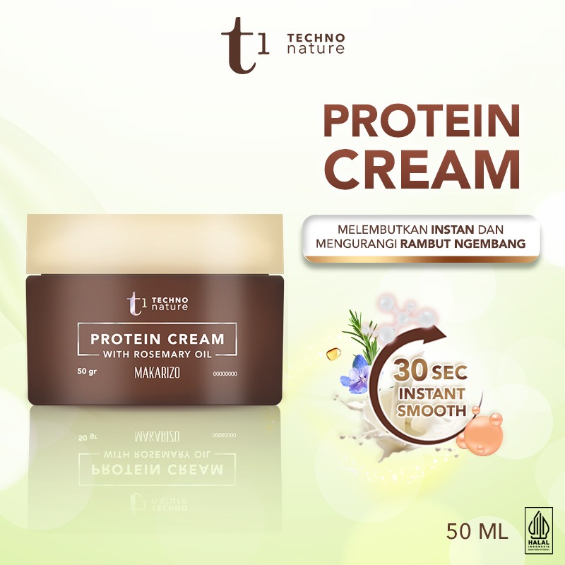 MAKARIZO t1 Techno Nature Protein Cream 50Ml - Moisturizer/ Vitamin Rambut