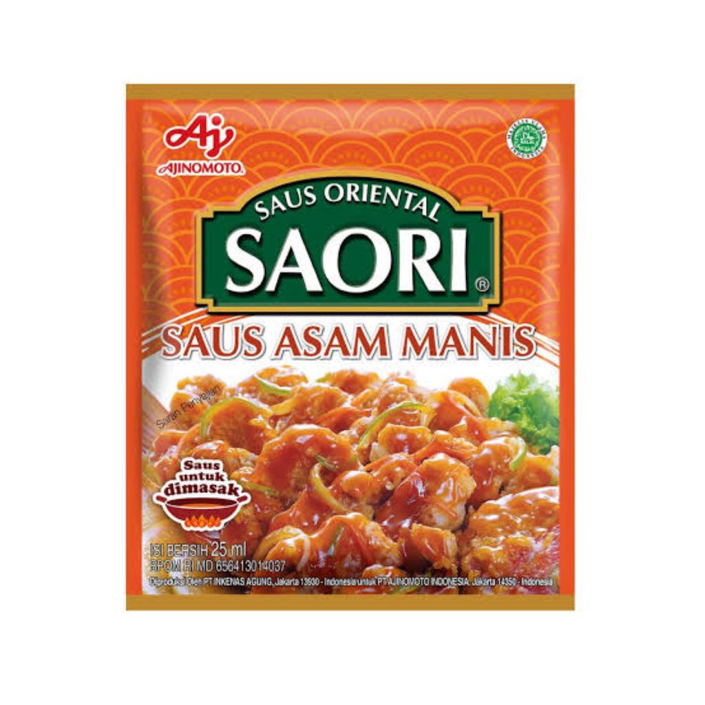 

Ajinomoto Saori Saus Asam Manis Sachet 25 ml - Oriental Sauce