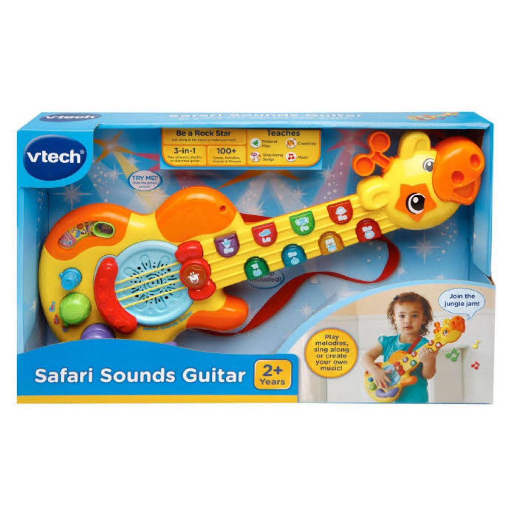 Preloved Vtech Safari Sounds Guitar Mainan Anak