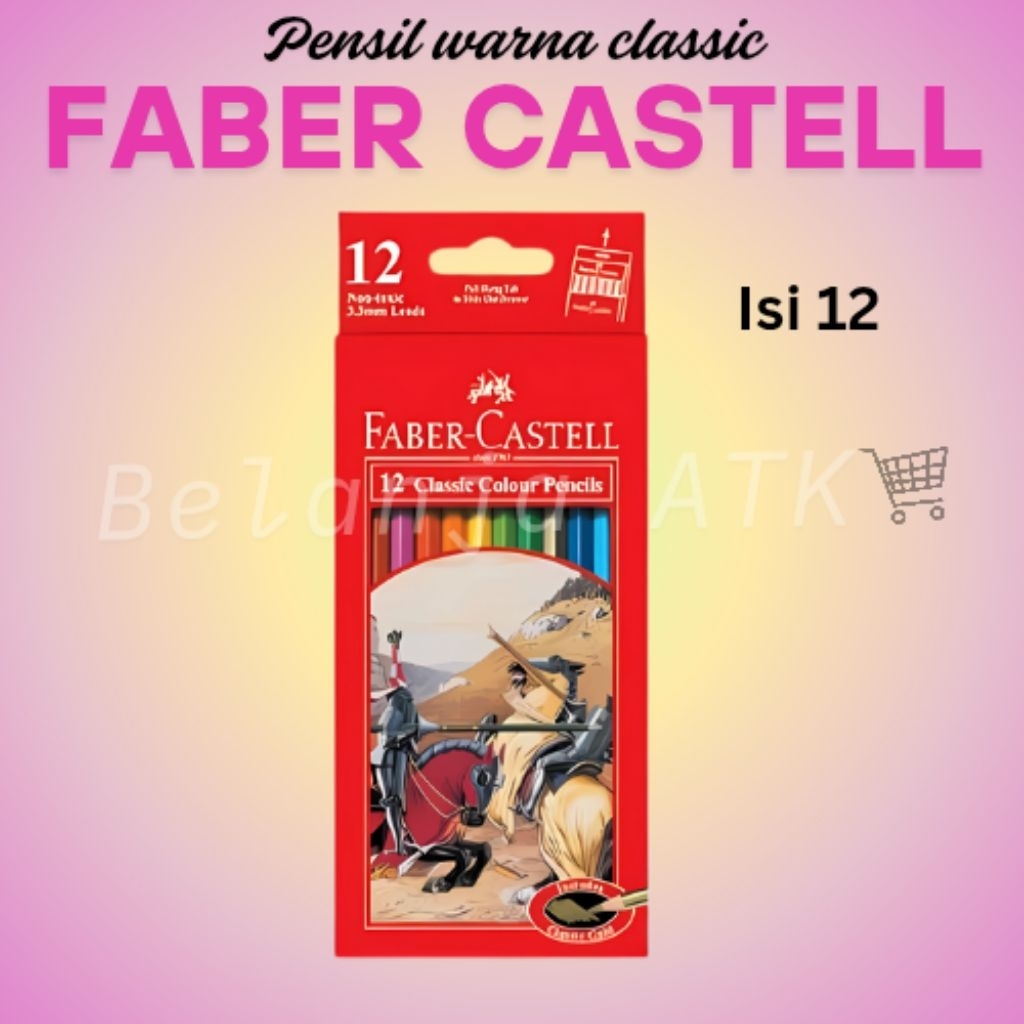 

Pensil warna Faber Castell 12 warna classic panjang
