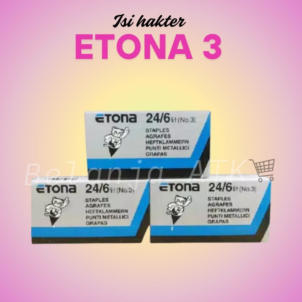 

[Eceran] Isi hekter Etona no 3 (24/6) min 3pcs