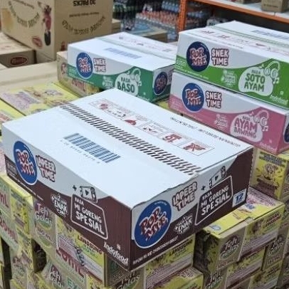 

Forcysn ( Bonus Bubble ) Ed 01.2026 / Ctn 24S - Pop Mie Laper Time 24 Cups Rasa Ayam Kare Baso Ayam