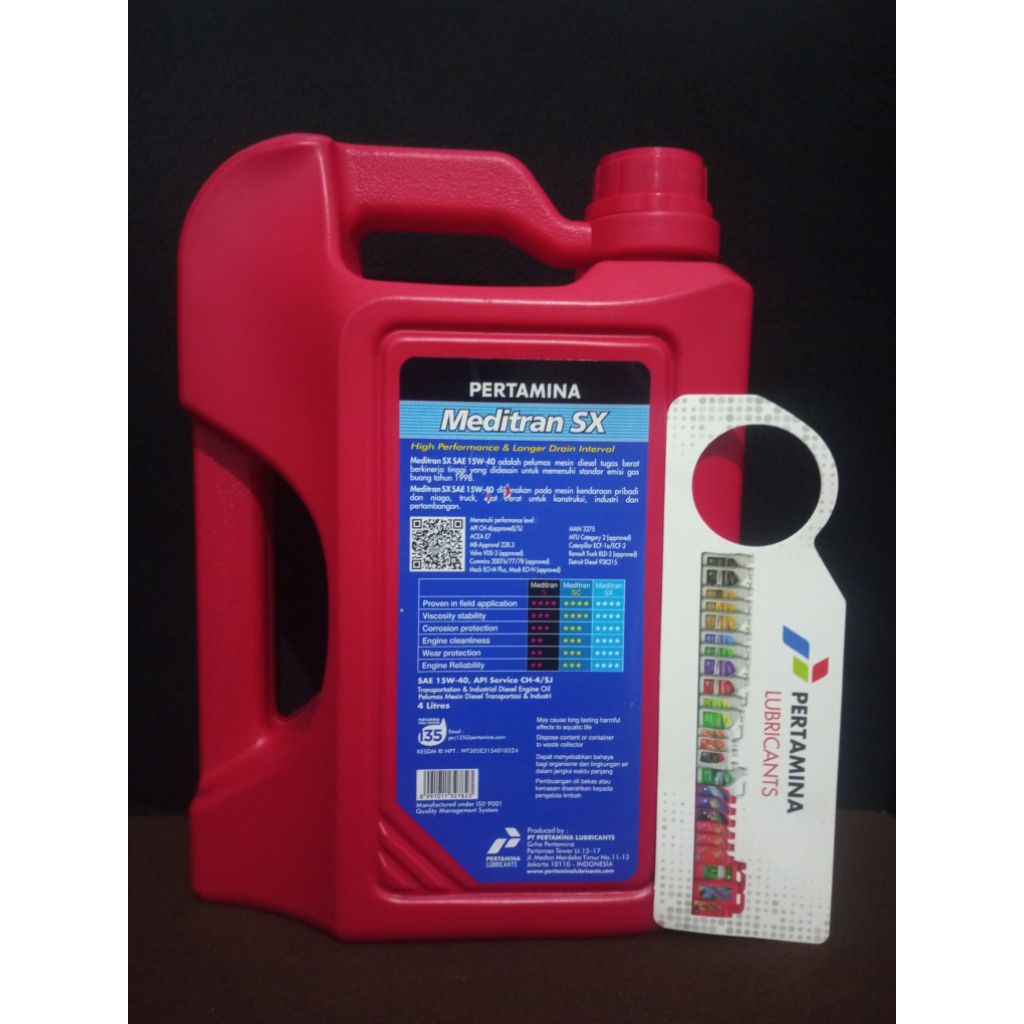 oli Pertamina meditran SX SAE 15w-40 4Liter (ORI)