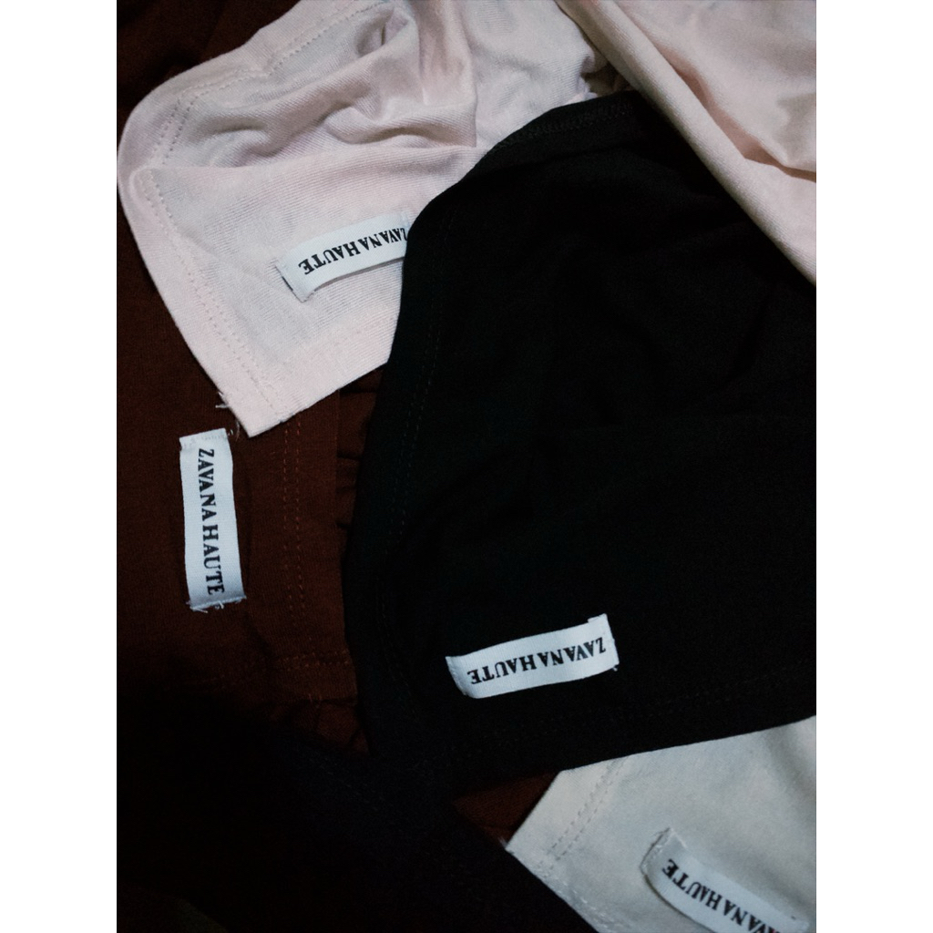 ZAVANA HAUTE Pashmina Kaos Premium - Creole Pink / Wine / Black / Ivory