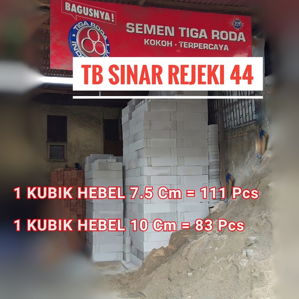 [TB Sinar Rejeki 44] 1 Kubik Hebel 10 cm Pengiriman Wilayah Jakarta