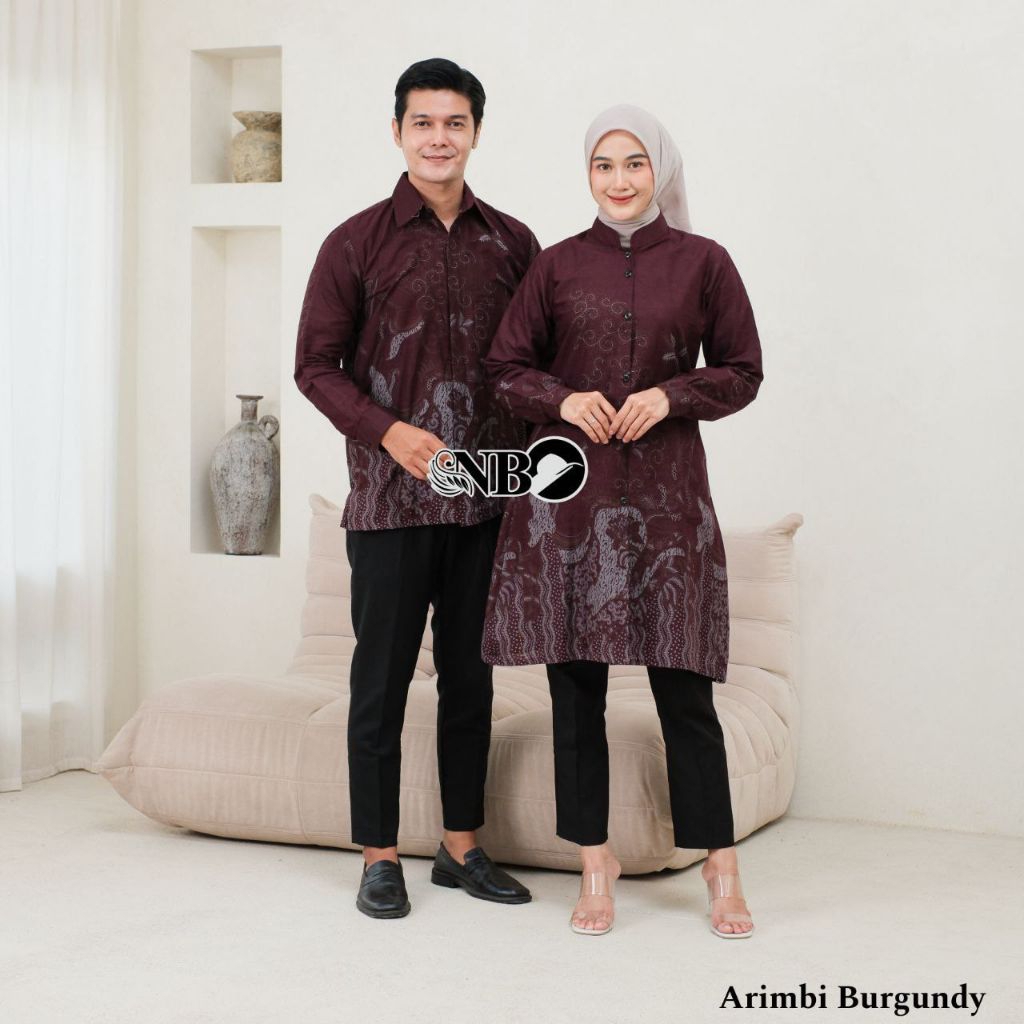 Batik Atasan Pria Wanita Kemeja Lengan Panjan Cowok Tunik Cewek Kemeja Batik Tunik Batik Baju Kerja 