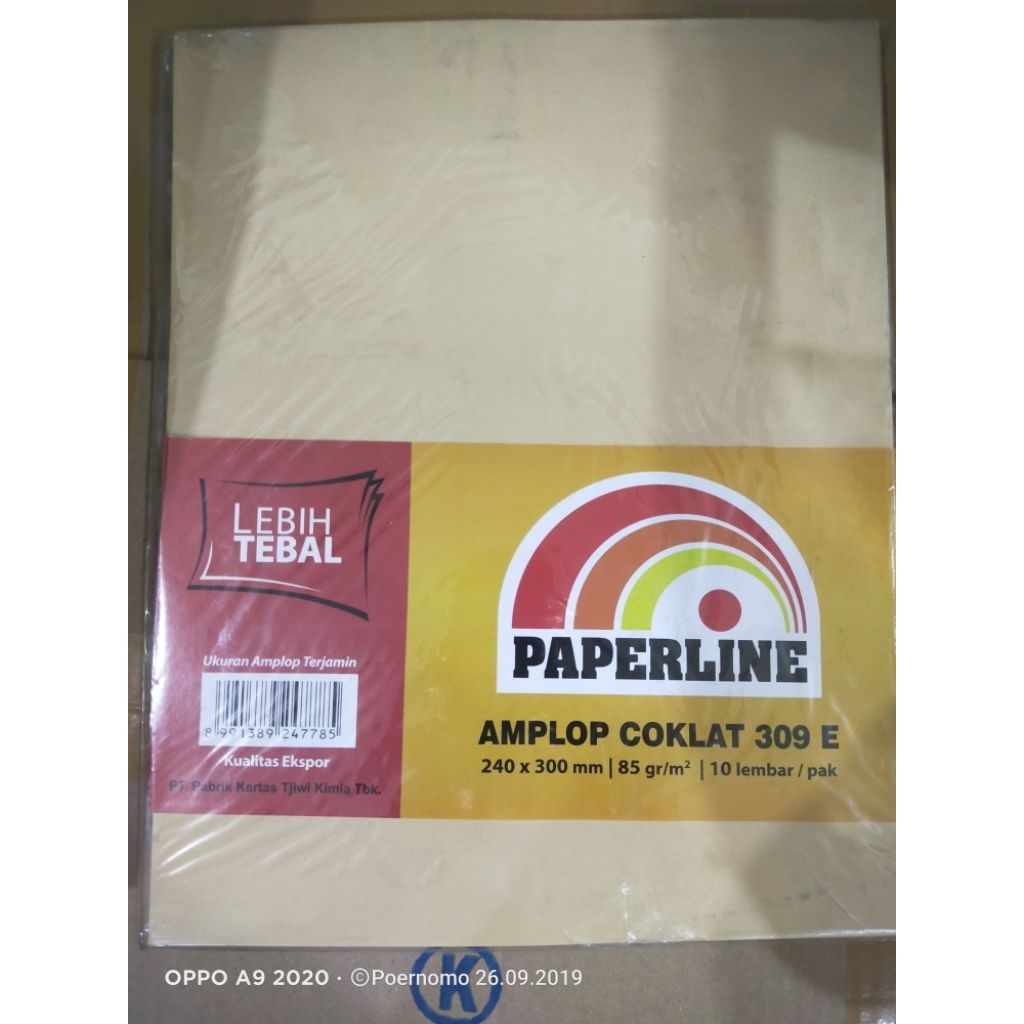 

amplop polos paperline 80 gram 309 ukuran A4 harga tertera untuk pembelian 1 pak isi 10 lembar