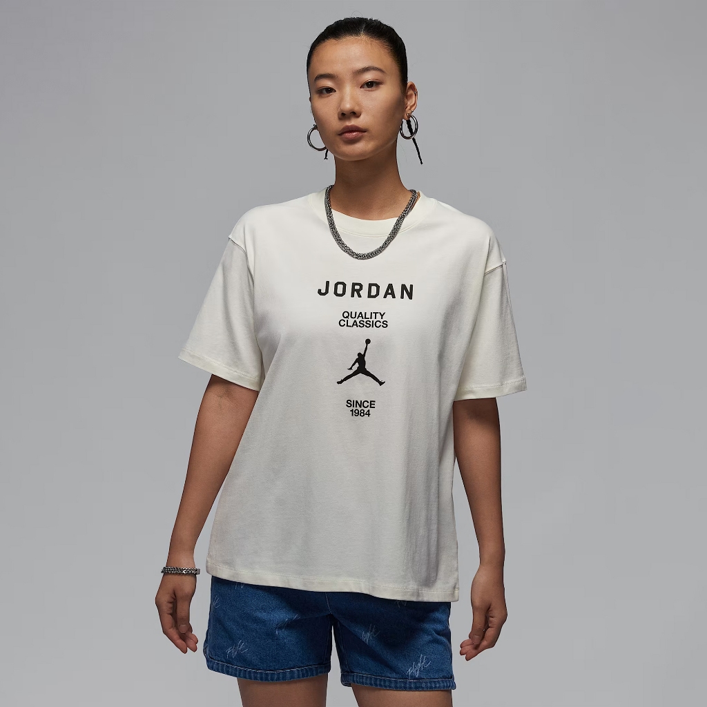 Kaos Nike Air Jordan Quality Classics T-Shirt Putih Unisex 100% ORIGINAL Ukuran L