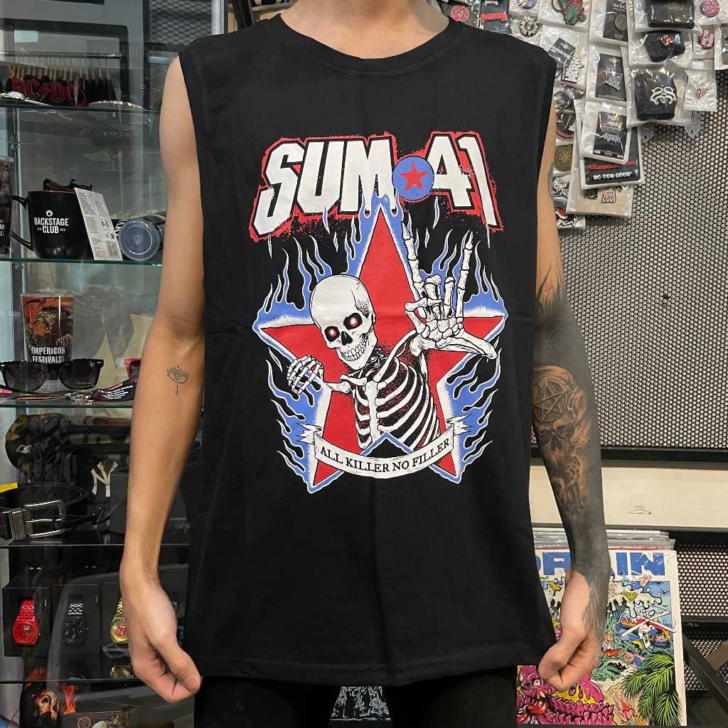 TankTop Band Official SUM41 - ALL KILLER NO FILTER SKELETON Original