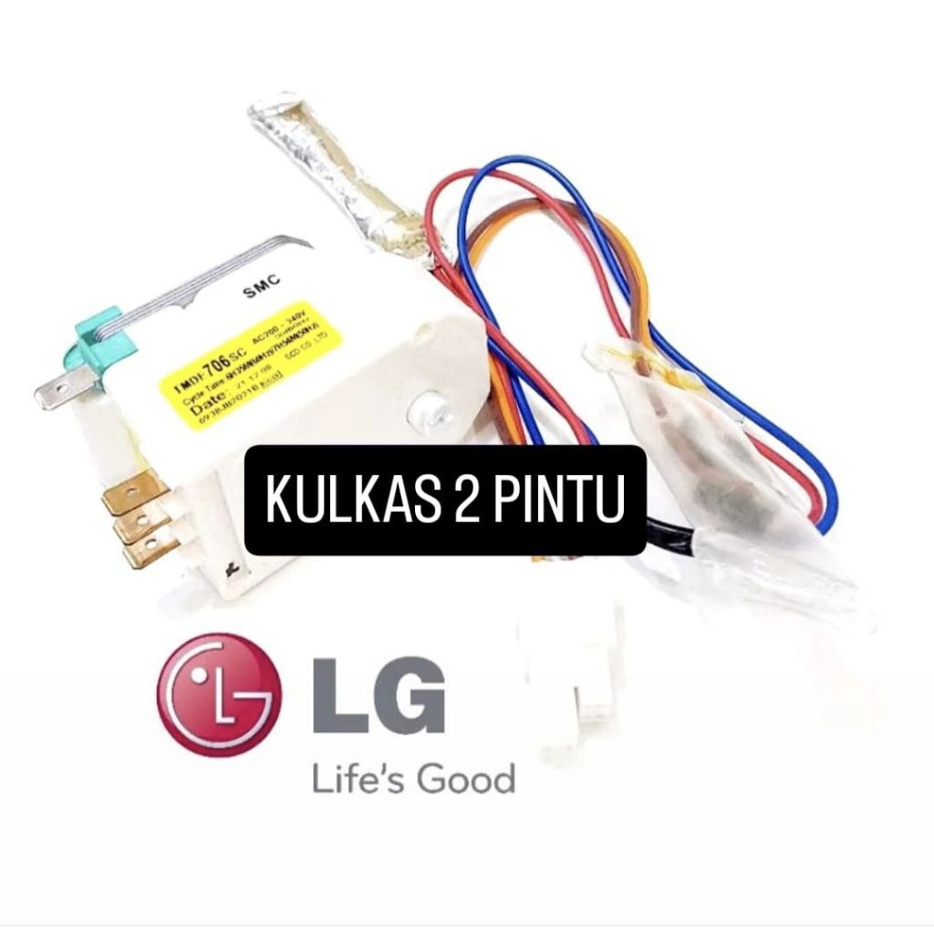 {1 set} TIMER DEFROST BIMETALBFUSE KULKAS LG 2 PINTU ORIGINAL
