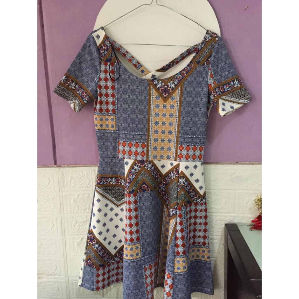 hnm patchwork dress preloved