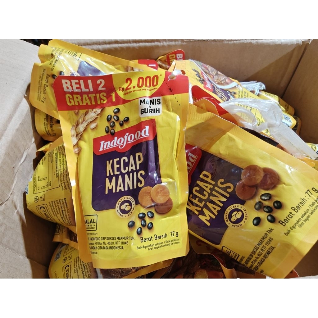 

Kecap Indofood 2000 77g (1 Paket Dapat 9 Pcs)