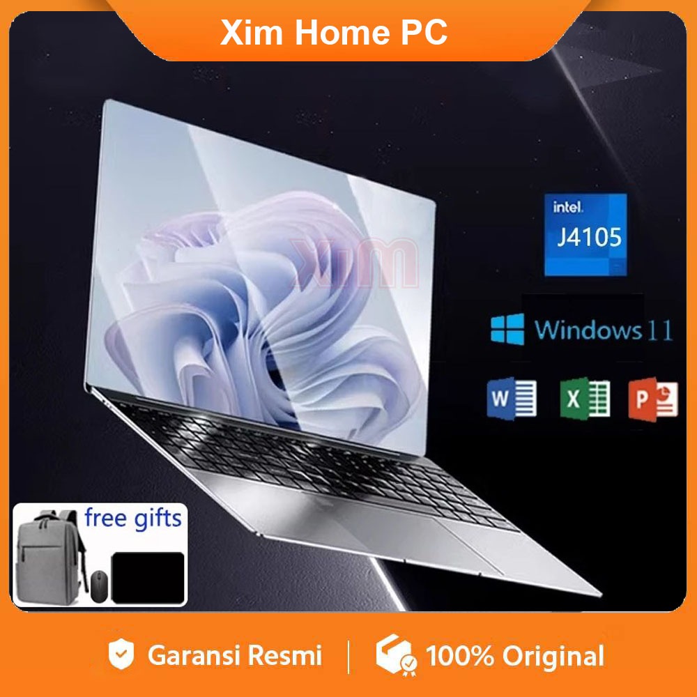 Xim Home AOC Notebook Super Tipis 2024 untuk Rumah, Kantor, dan Pelajar - Intel J4105, RAM 8GB DDR4,