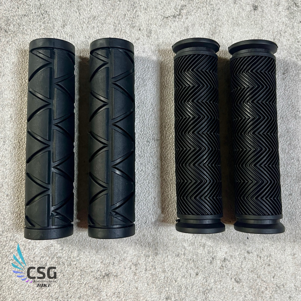 Hanfat Hand Grip Karet Stang Kong Stir BMX MTB MINI FIXIE Model GT Hitam Dan Warna