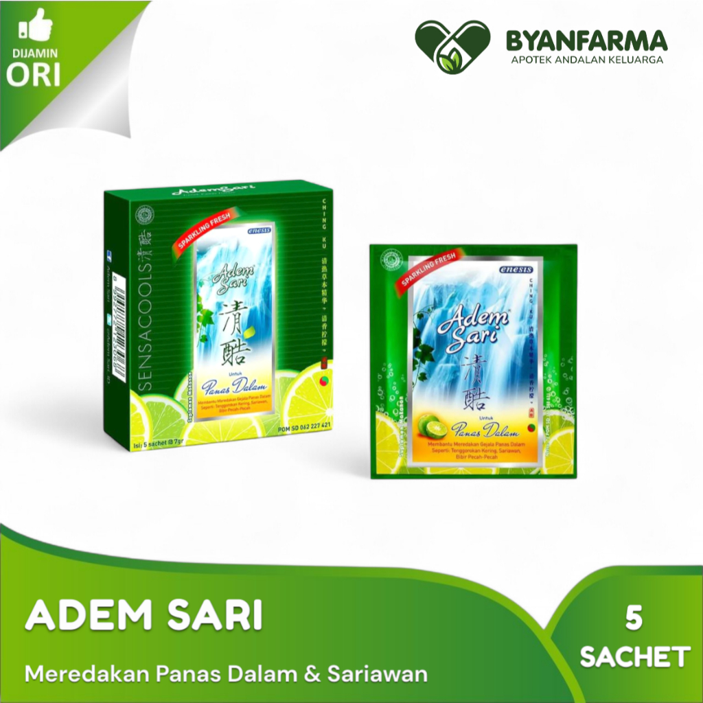 

Adem Sari Sachet 5 Pcs 7gr Vitamin C - Meredakan Panas Dalam & Sariawan