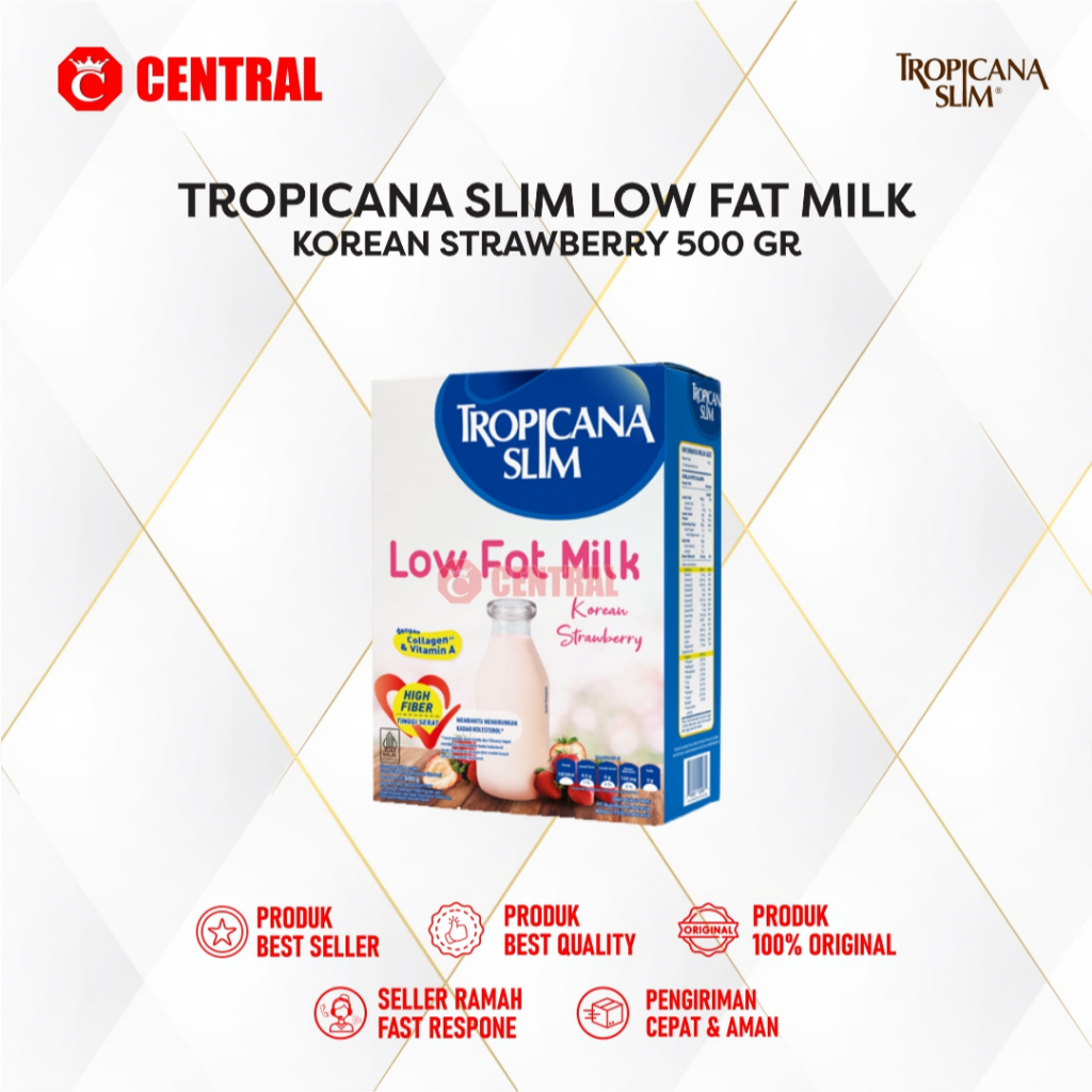 

Tropicana Slim Low Fat Milk Korean Strawberry 500 gram