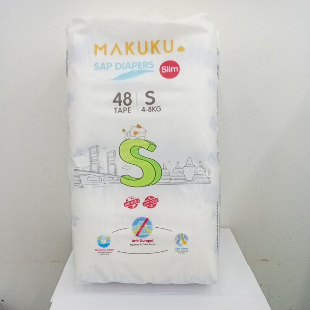 PAMPERS MAKUKU SLIM TAPE S 48S
