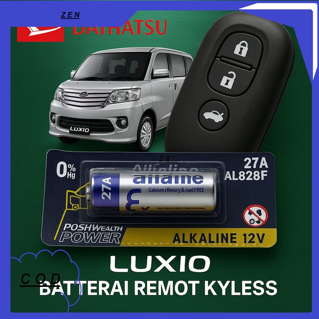 Baterai remote alarm mobil original bawaan daihatsu Xenia Terios Luxio