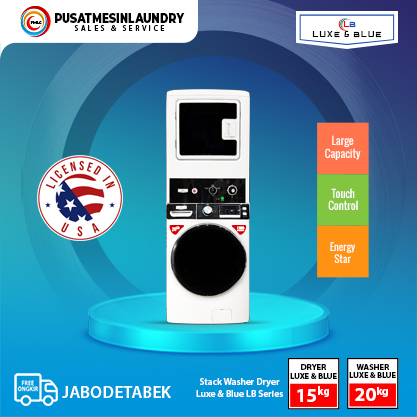 Stack Washer Dryer Luxe & Blue LB Series, Washer 20 Kg & Dryer 15 Kg