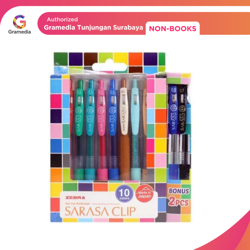 

Gramedia Tunjungan : ZEBRA SARASA SET 10 PCS FREE 2 PCS