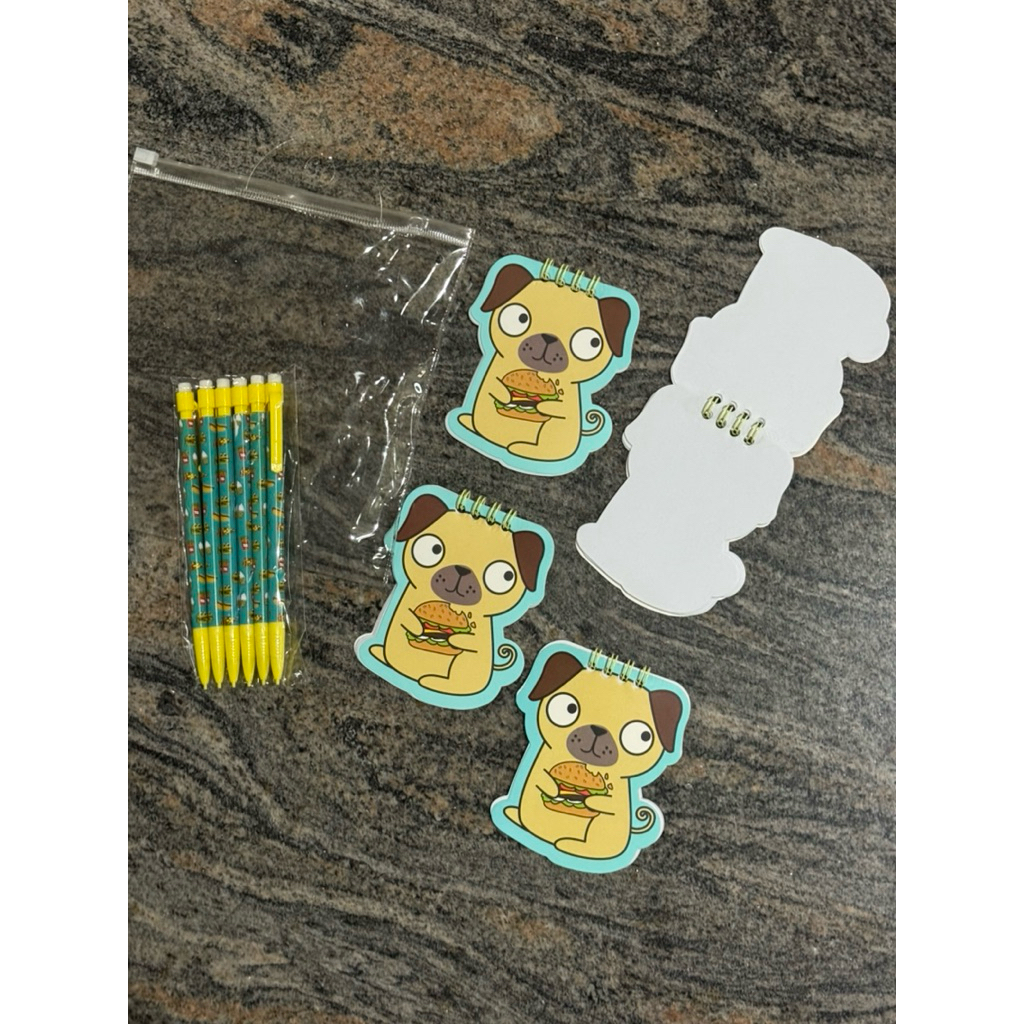 

MECHANICAL PENCIL & ADORABLE MEMO PAD SET | Pensil Mekanik memo pad set berbentuk doggy