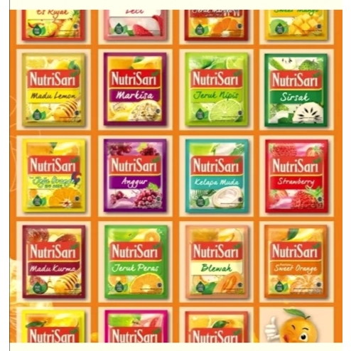 

NutriSari All Varian 10 Sachet (Jeruk Peras, Blewah, Mangga, dll) - Minuman Penyegar Dahaga