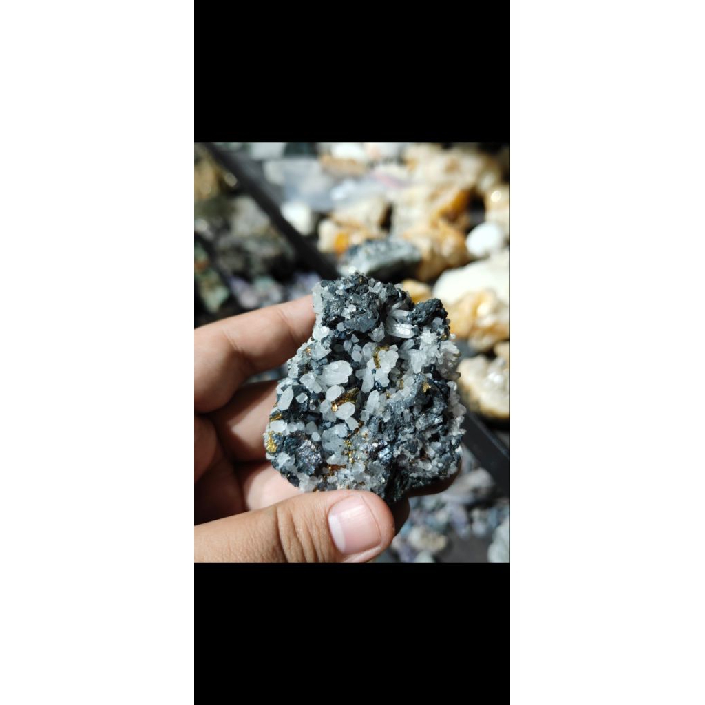 Crystal Pyrite Bournonite (B)