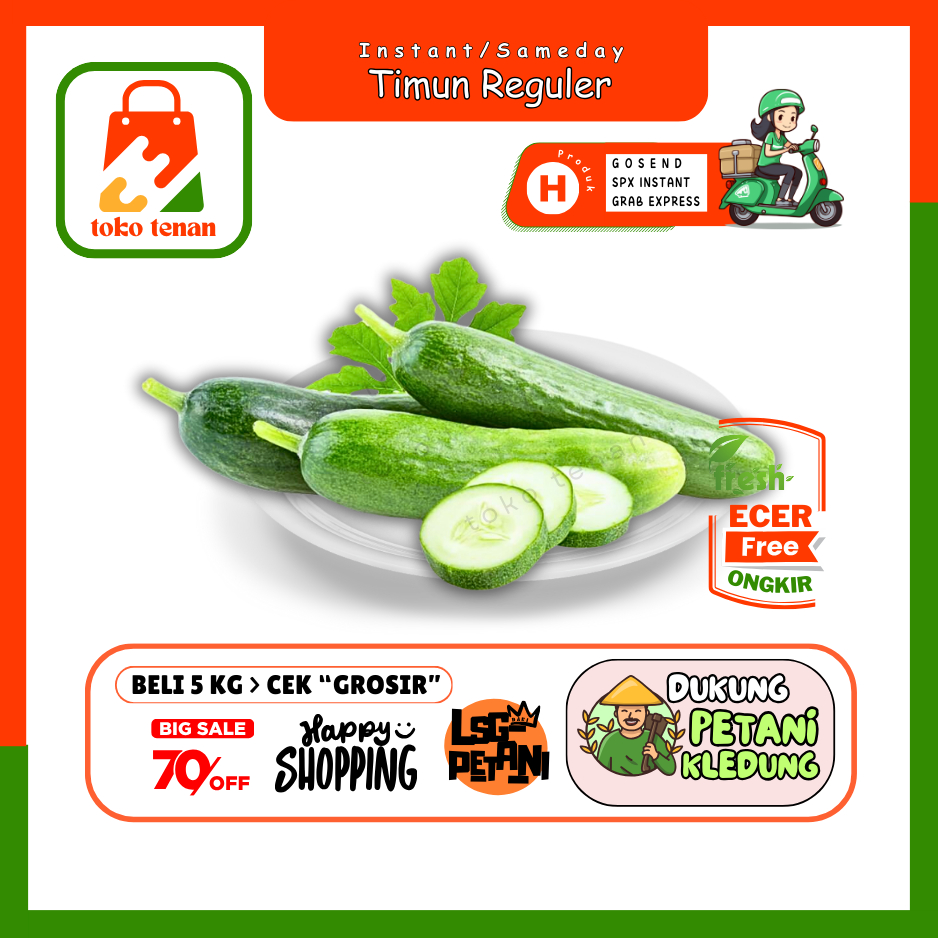 

Tokotenan // Timun Reguler -- Sayur Gunung Ecer (H)