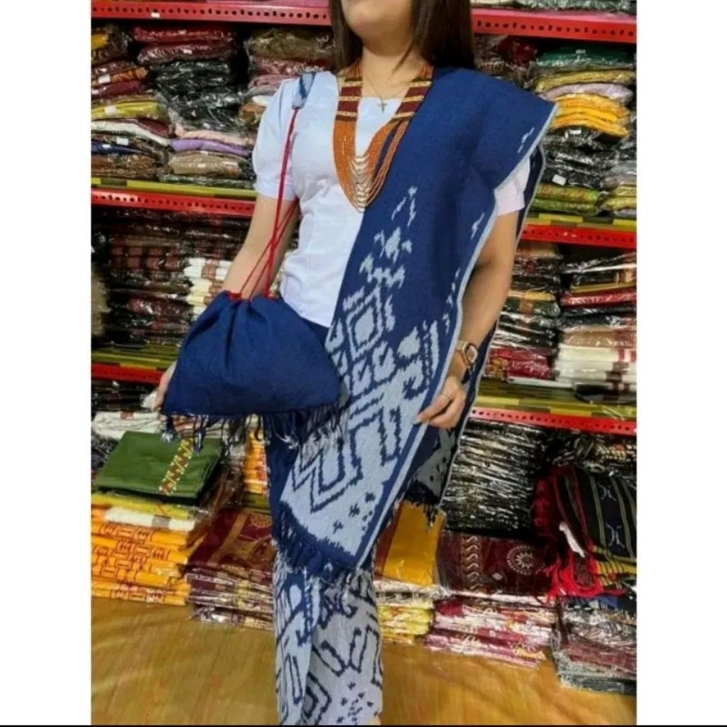 [Baju+Rok+Slendang+Tas] - Setelan Wanita Toraja Ntt Flores Tenun Asli Jepara