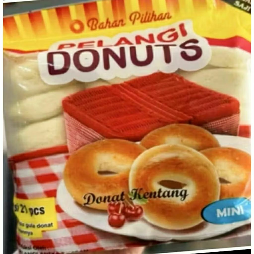 

Pelangi Donuts Kentang Mini 21 pcs/ Donuts Besar 10pcs