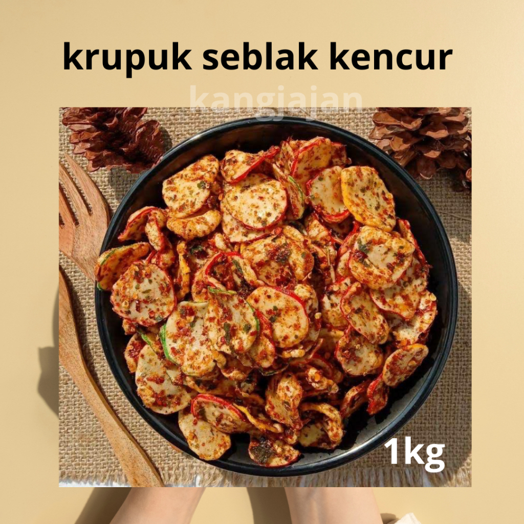 

kerupuk seblak 1kg pedas kencur /ori kencur cikruh