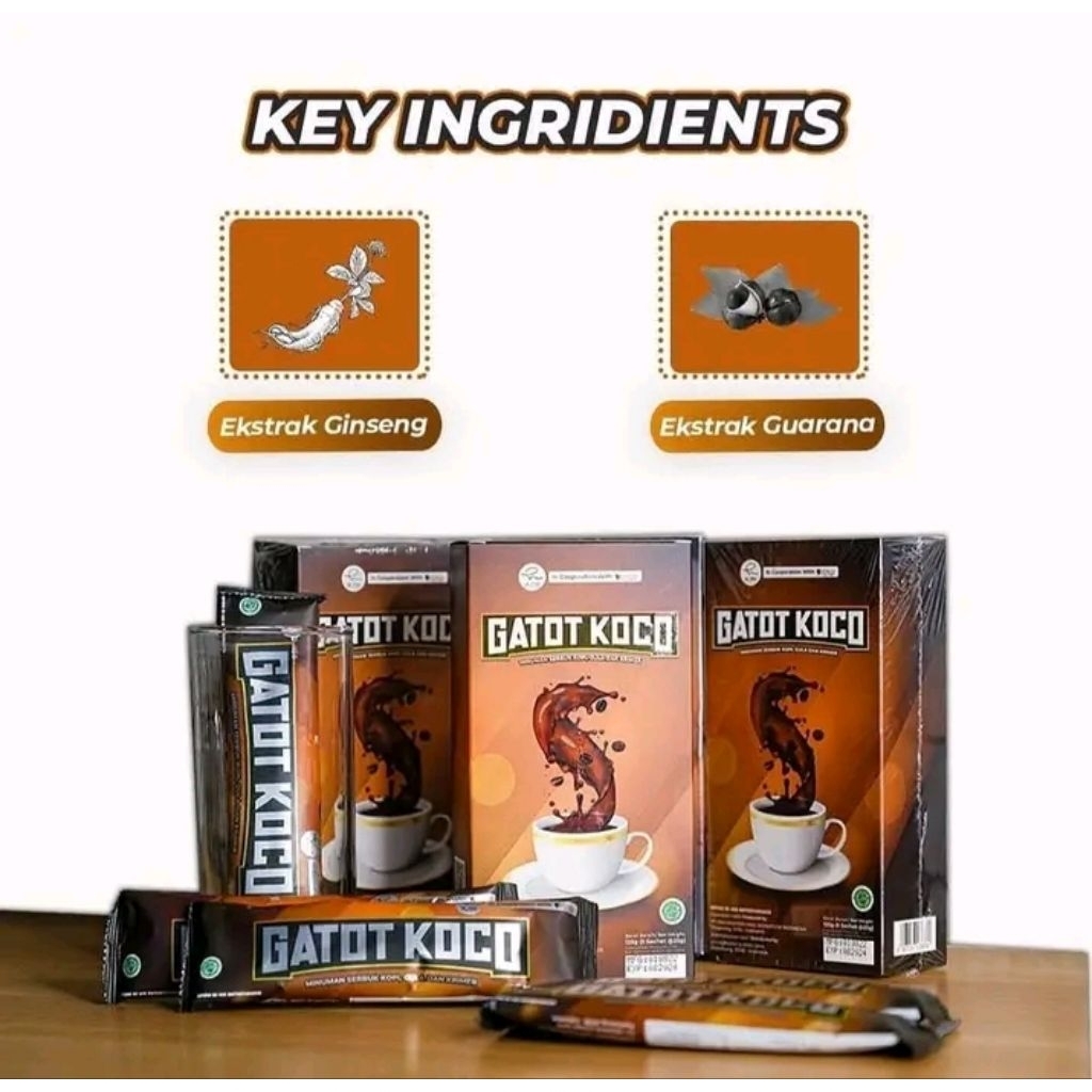 

Kopi Gatotkoco - Kopi dr Richard Lee - Kopi Hotman Paris - Gatotkoco Original [ 5 Sachet
