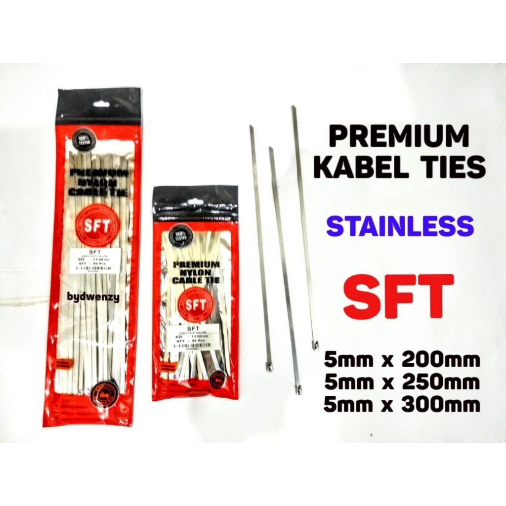 

Kabel Ties Stainless Steel Premium SFT | Tali Kabel Baja Anti Karat Kuat & Awet 1pcs