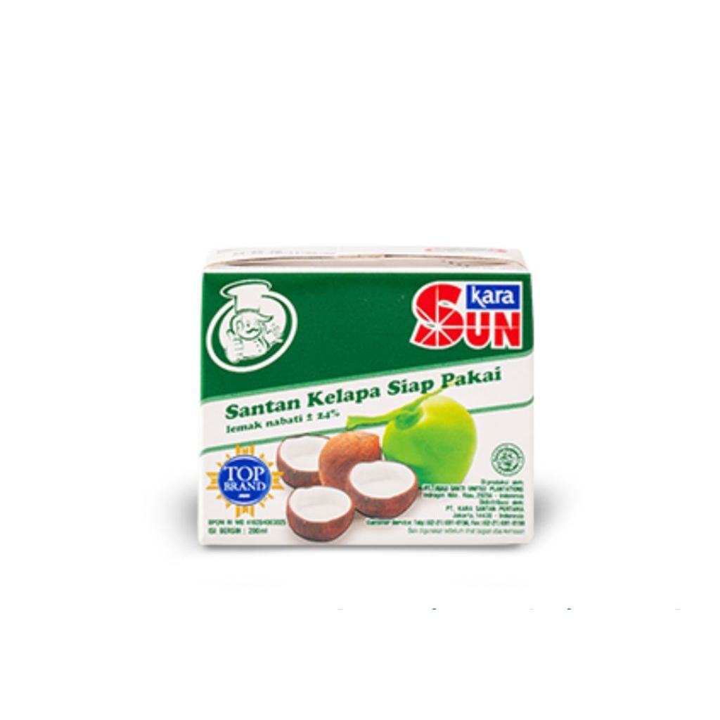 

Sun Kara Santan Kelapa Siap Pakai 200ml