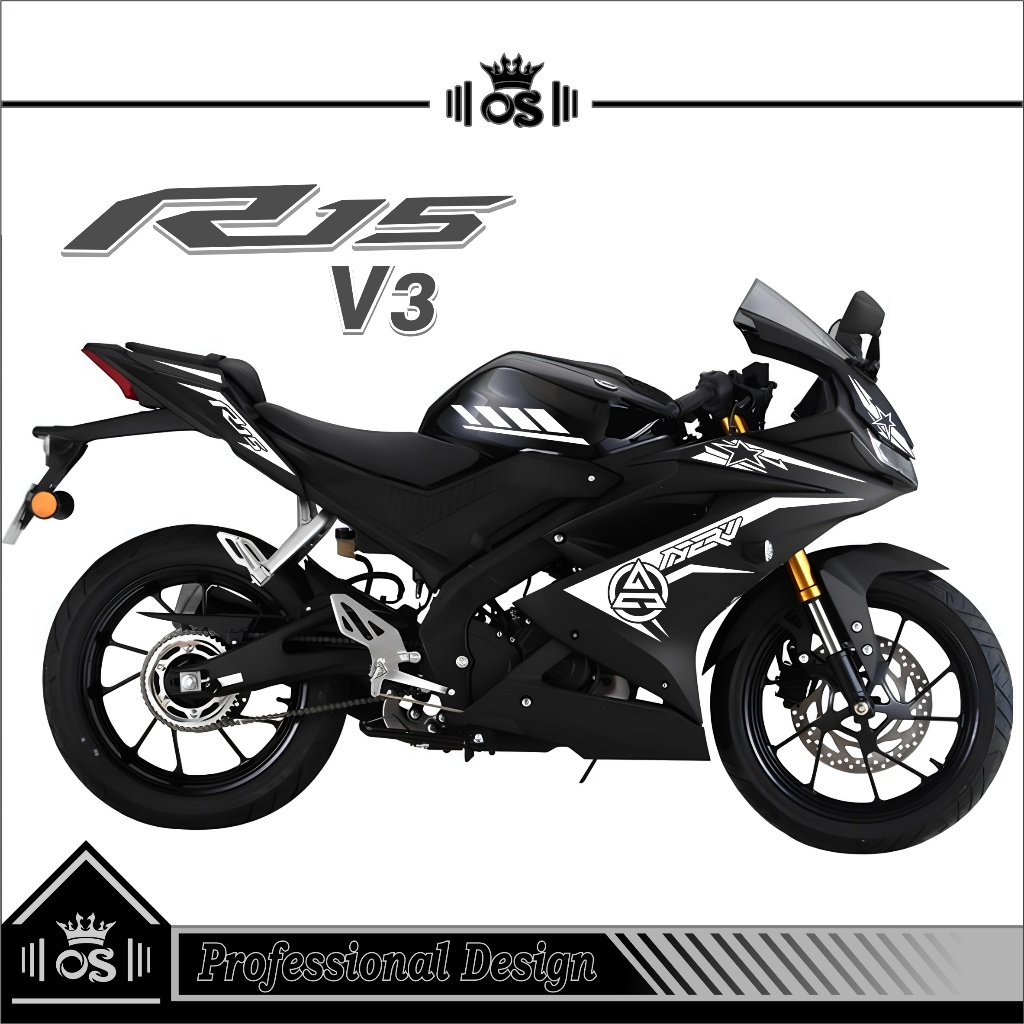 STRIPING R15 V3 / MTF 34 / STIKER CUTTING / STIKER MOTOR R15 / STIKER YAMAHA R15 V3/ STIKER / KEREN