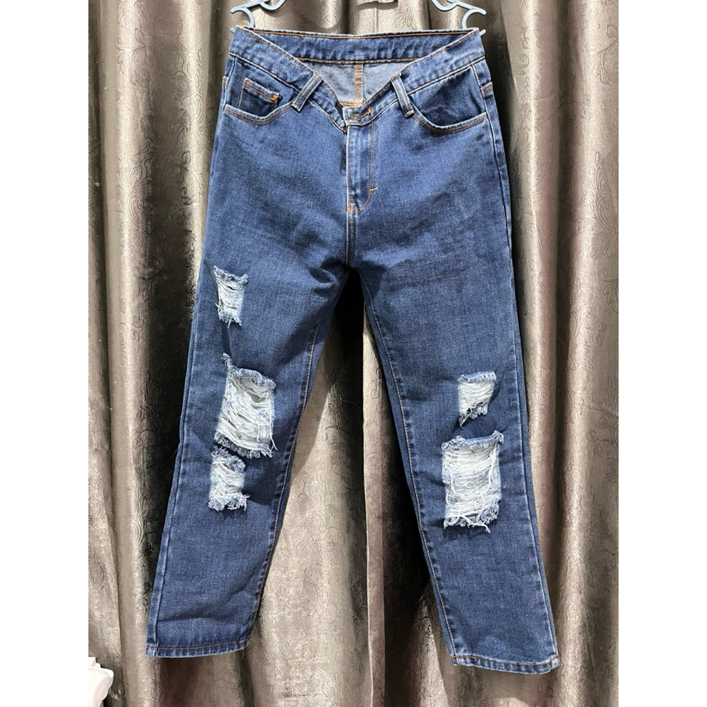 Celana jeans wanita sobek sobek hijab/non hijab