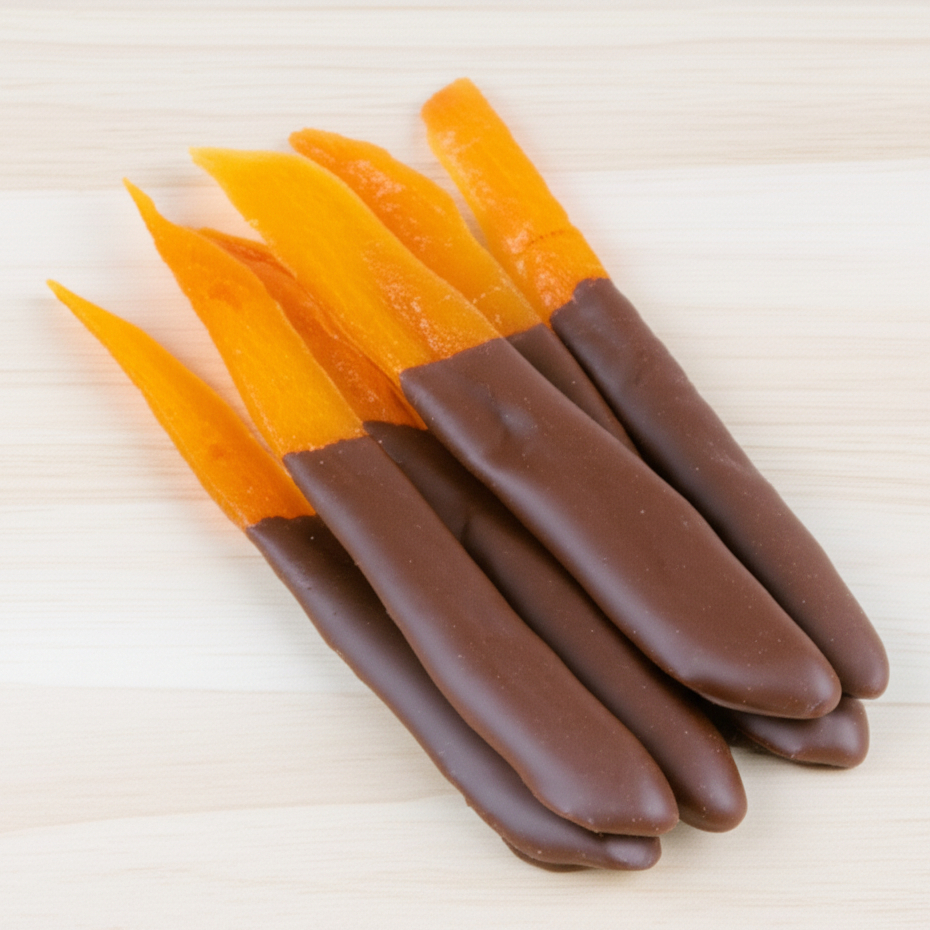 

Cokelat Manisan Mangga Kering 175 g - Cemilan Manisan Mangga Kering Cokelat | Flow Chocolates