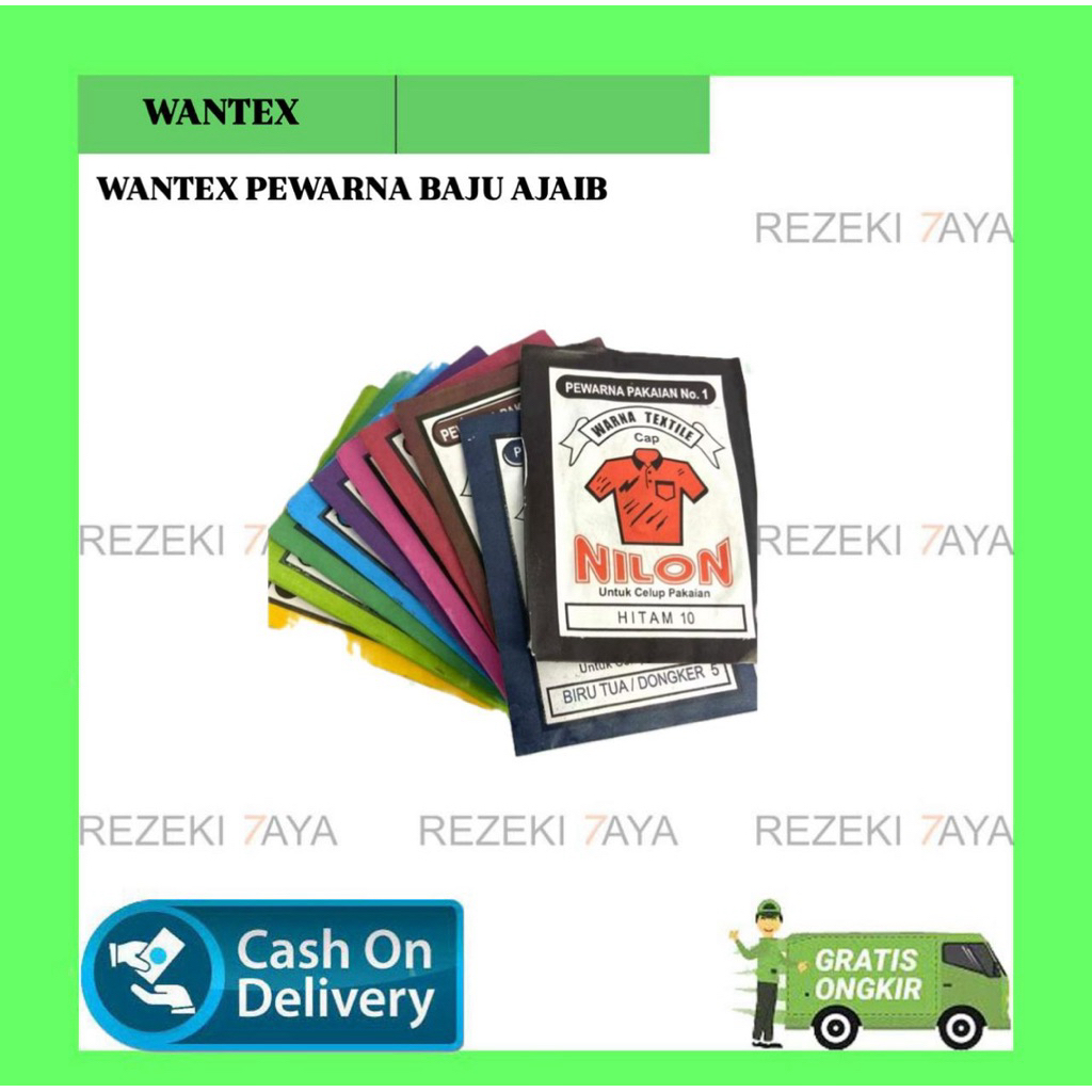 WANTEX PEWARNA PAKAIAN / WANTEX CAP NILON PEWARNA KAIN PAKAIAN TEKSTIL WARNA LENGKAP