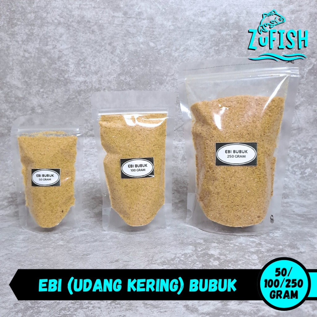 

ZuFISH - Ebi Bubuk / Udang Kering Halus / Shrimp Powder - Sudah Di Sangrai