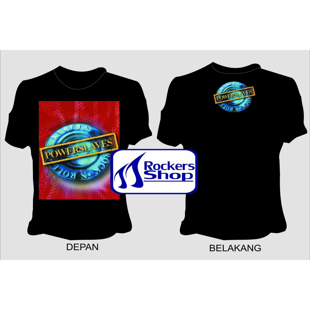 KAOS POWER SLAVES ALBUM KERETA ROCK N ROLL BAND ROCK LAWAS LEGENDA